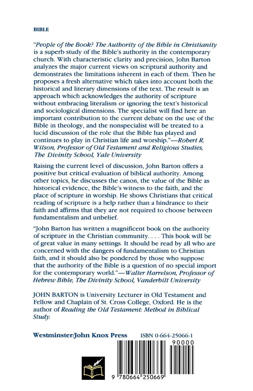 Rückseite: 9780664250669 | People of the Book? | The Authority of the Bible in Christianity