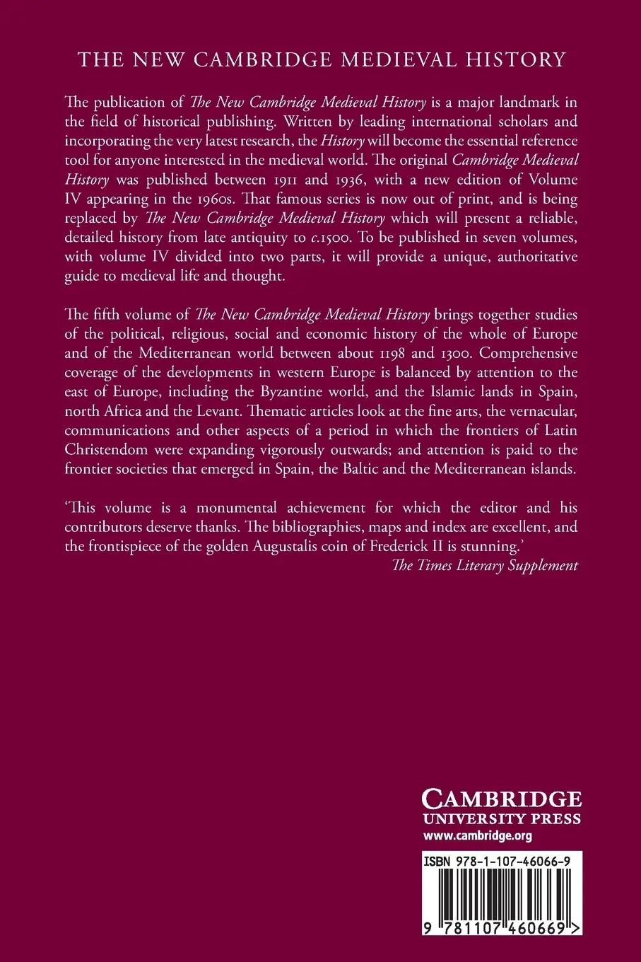 Rückseite: 9781107460669 | The New Cambridge Medieval History | David Abulafia | Taschenbuch