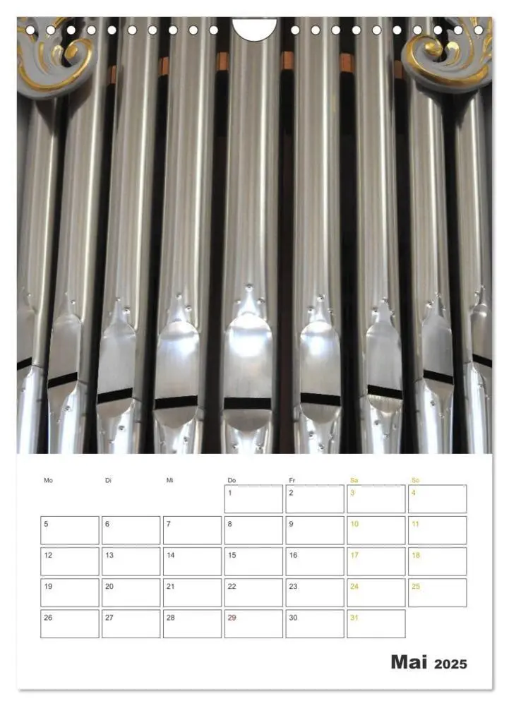 Bild: 9783435950669 | Orgeln zum Verlieben! (Wandkalender 2025 DIN A4 hoch), CALVENDO...