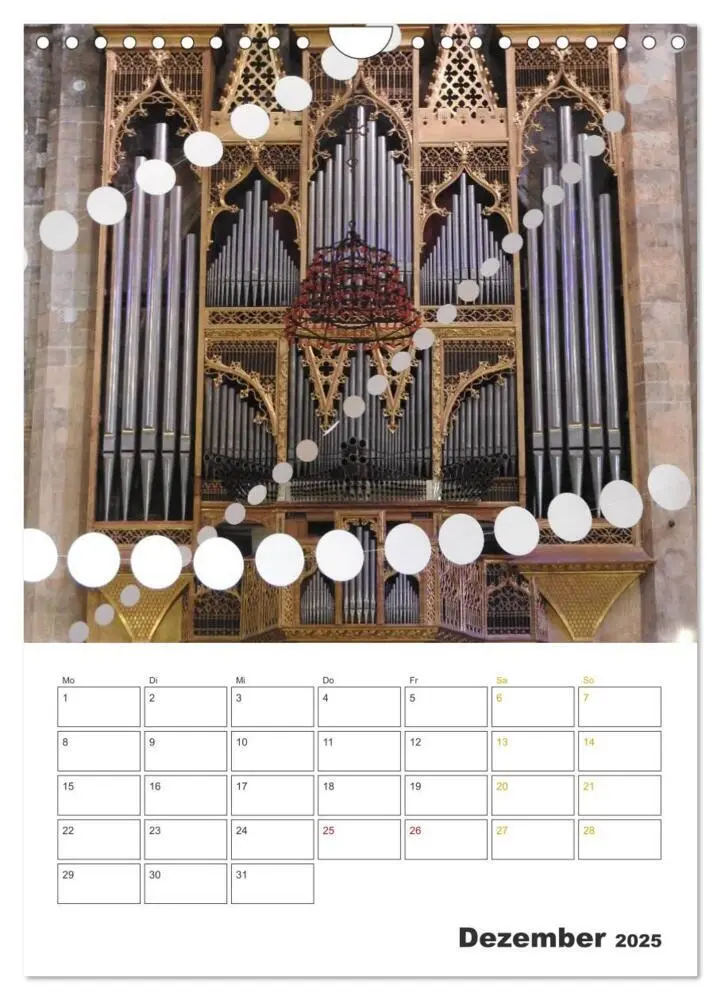 Bild: 9783435950669 | Orgeln zum Verlieben! (Wandkalender 2025 DIN A4 hoch), CALVENDO...