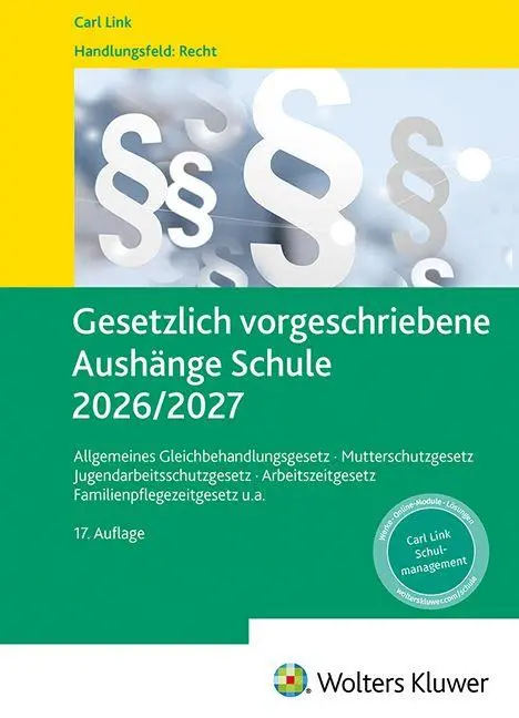 Cover: 9783556100769 | Gesetzlich vorgeschriebene Aushänge Schule 2026 / 2027 | Buch | 214 S.