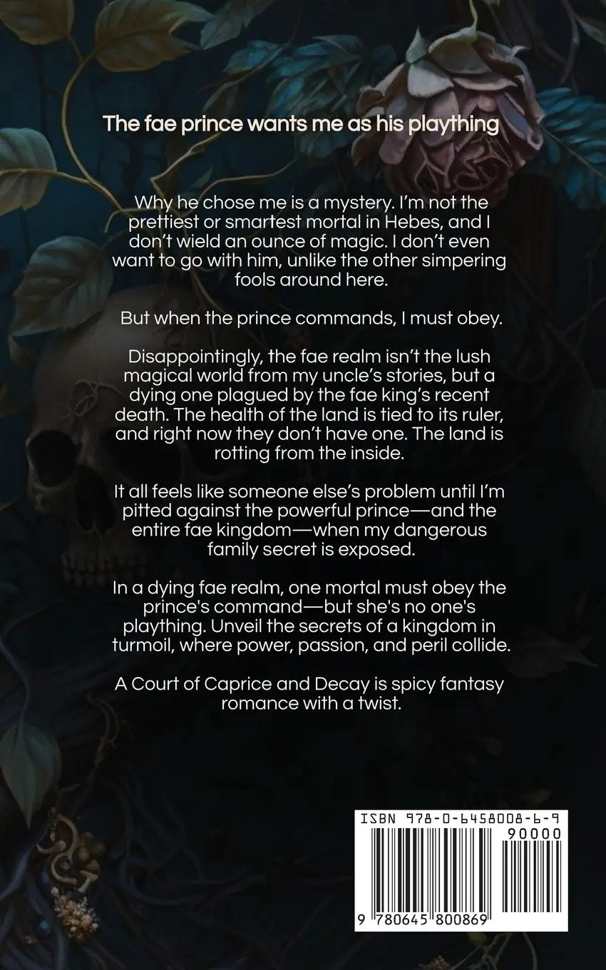 Rückseite: 9780645800869 | A Court of Caprice and Decay | A spicy fae king fantasy romance | Dusk