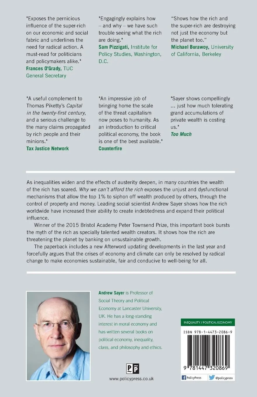 Rückseite: 9781447320869 | Why we can't afford the rich | Andrew Sayer | Taschenbuch | Englisch