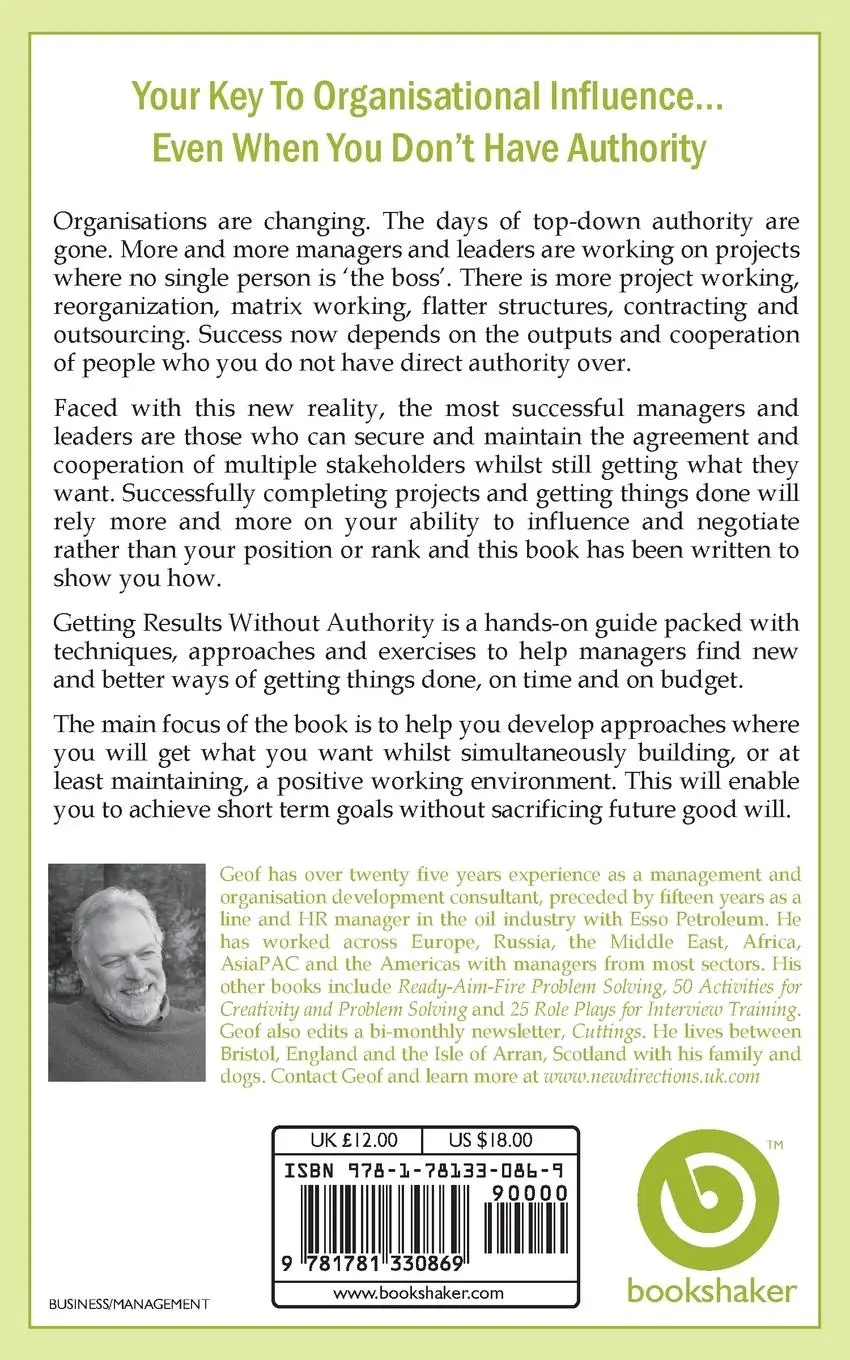 Rückseite: 9781781330869 | Getting Results Without Authority - The New Rules of Organisational...
