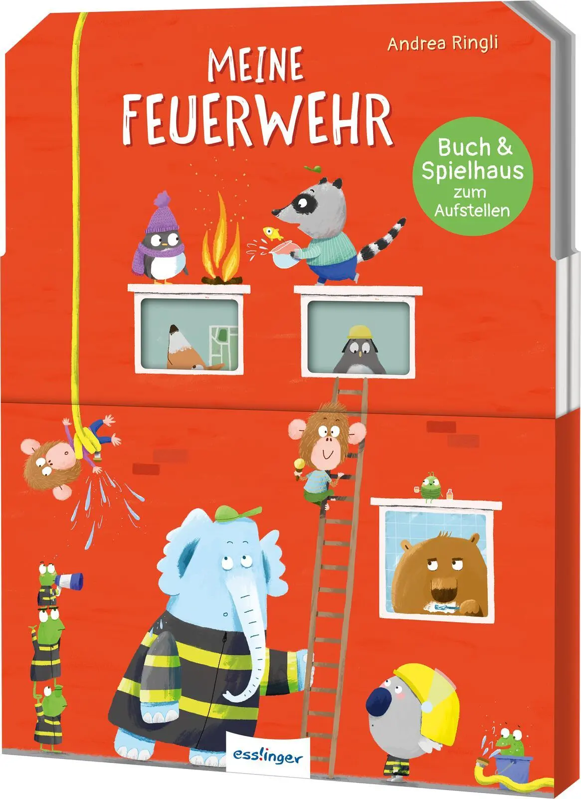 Cover: 9783480240869 | Buch &amp; Spielhaus zum Aufstellen: Meine Feuerwehr | Andrea Ringli