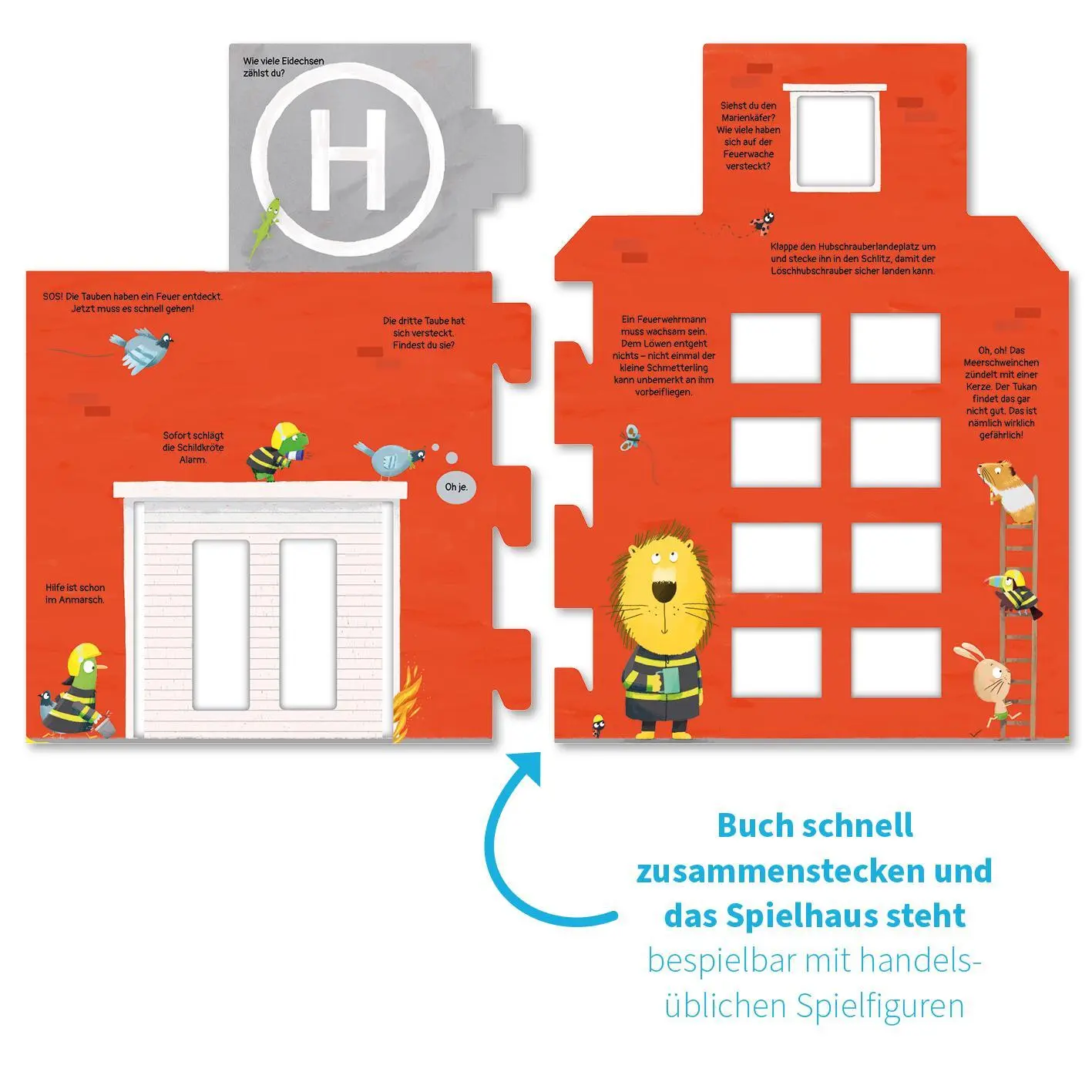 Bild: 9783480240869 | Buch &amp; Spielhaus zum Aufstellen: Meine Feuerwehr | Andrea Ringli