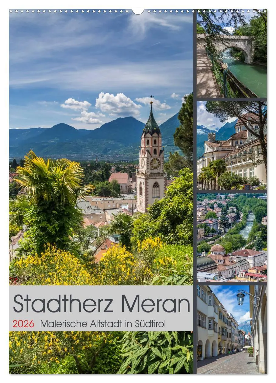 Cover: 9783516420869 | Stadtherz MERAN (Wandkalender 2026 DIN A2 hoch), CALVENDO...