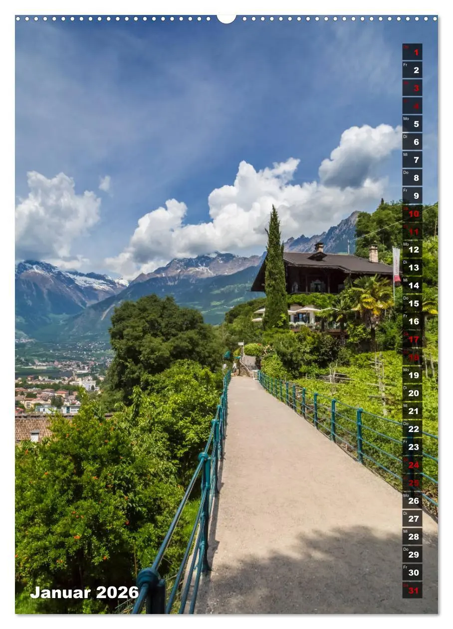 Bild: 9783516420869 | Stadtherz MERAN (Wandkalender 2026 DIN A2 hoch), CALVENDO...