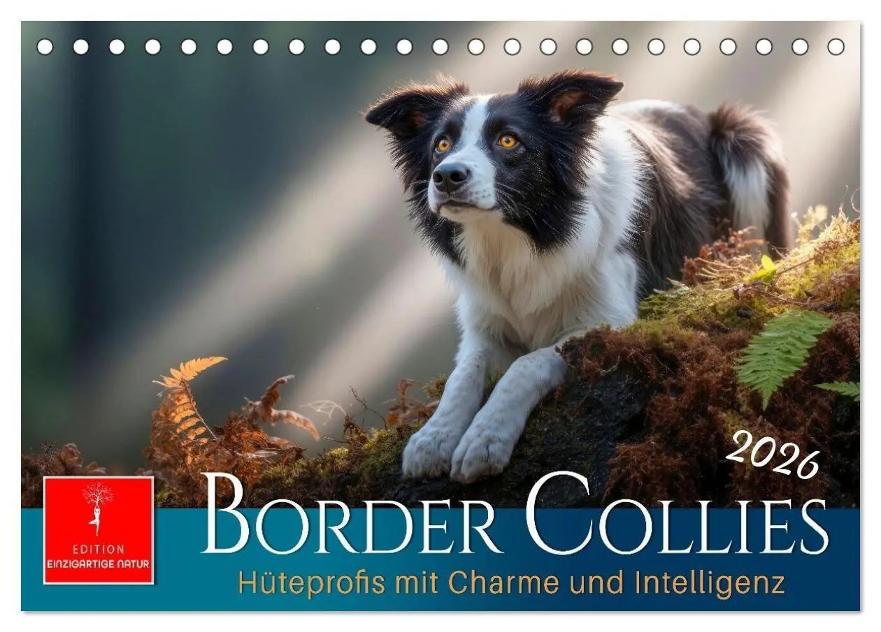 Cover: 9783516730869 | Border Collies Hüteprofis (Tischkalender 2026 DIN A5 quer),...