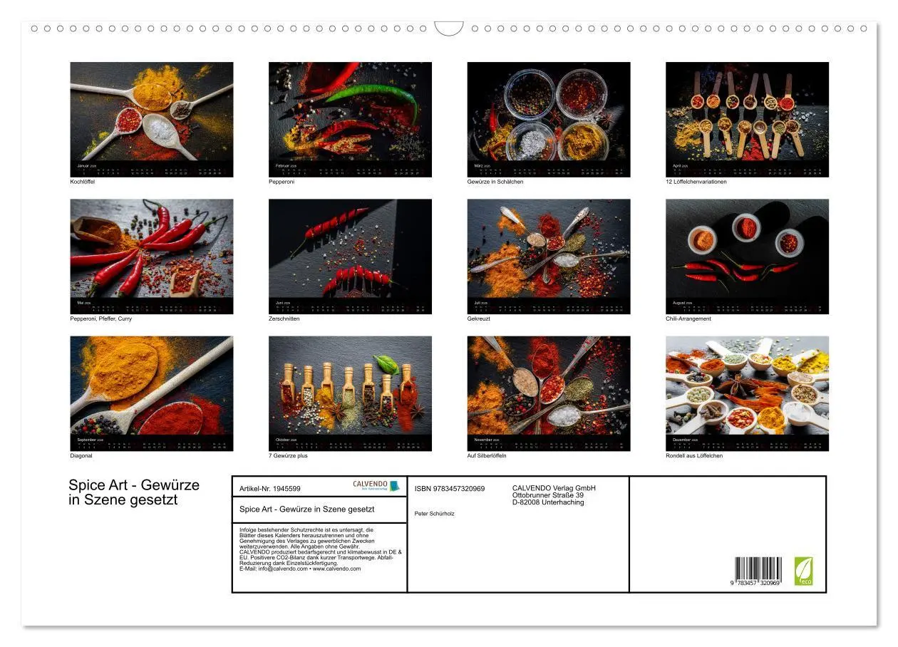 Bild: 9783457320969 | Spice Art - Gewürze in Szene gesetzt (Wandkalender 2026 DIN A2...
