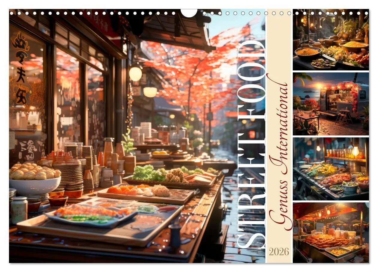 Cover: 9783457490969 | STREET FOOD Genuss International (Wandkalender 2026 DIN A3 quer),...