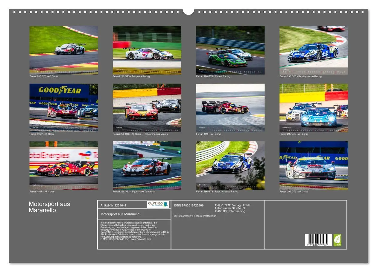 Bild: 9783516720969 | Motorsport aus Maranello (Wandkalender 2026 DIN A2 quer), CALVENDO...