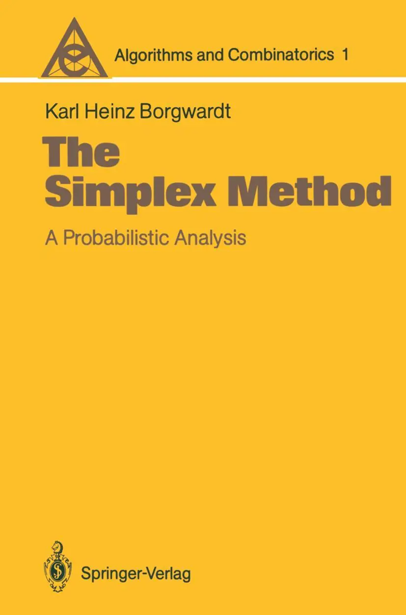 Cover: 9783540170969 | The Simplex Method | A Probabilistic Analysis | Karl Heinz Borgwardt