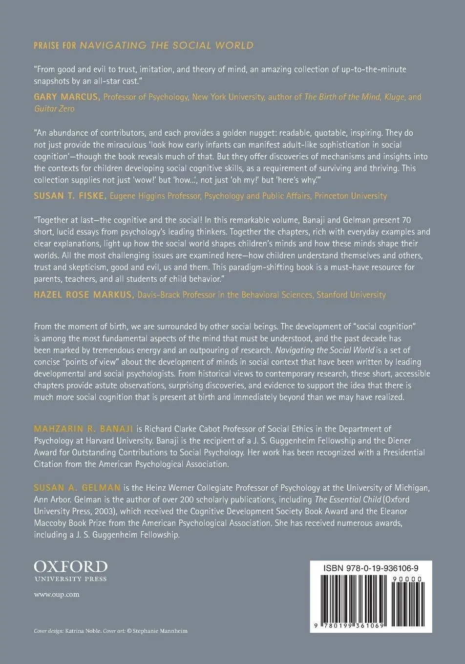 Rückseite: 9780199361069 | Navigating the Social World | Mahzarin R. Banaji (u. a.) | Taschenbuch
