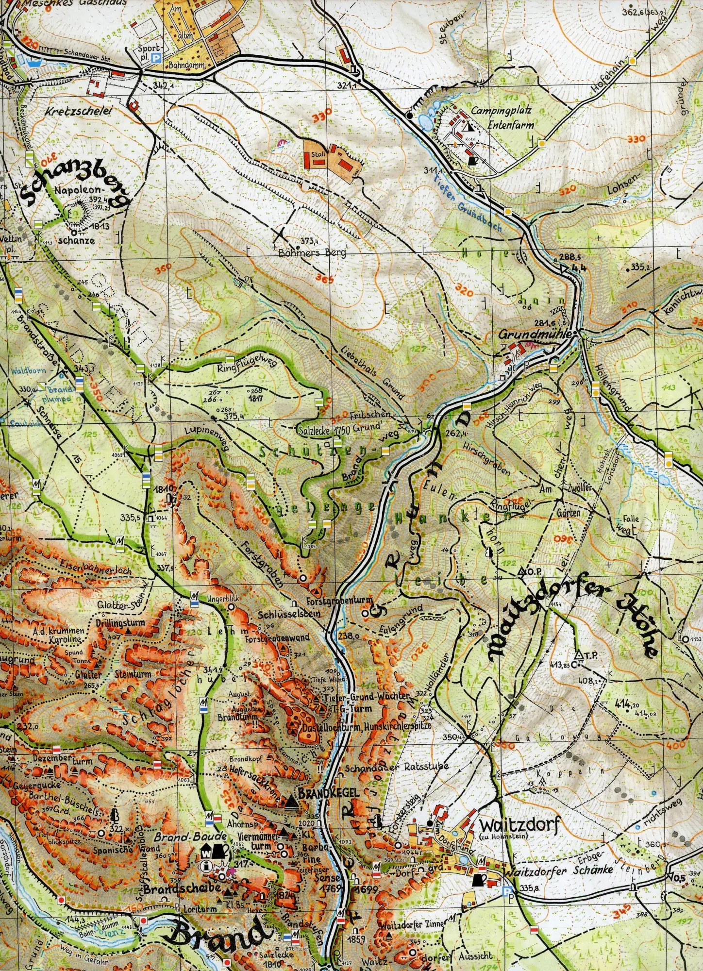 Bild: 9783910181069 | Brand Hohnstein 1 : 10 000 | Rolf Böhm | (Land-)Karte | 1 S. | Deutsch