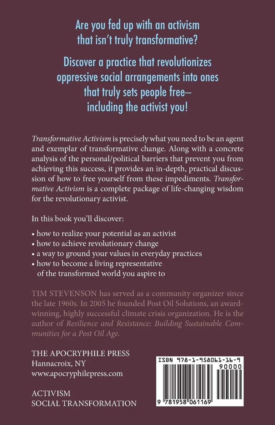 Rückseite: 9781958061169 | Transformative Activism | Tim Stevenson | Taschenbuch | Englisch