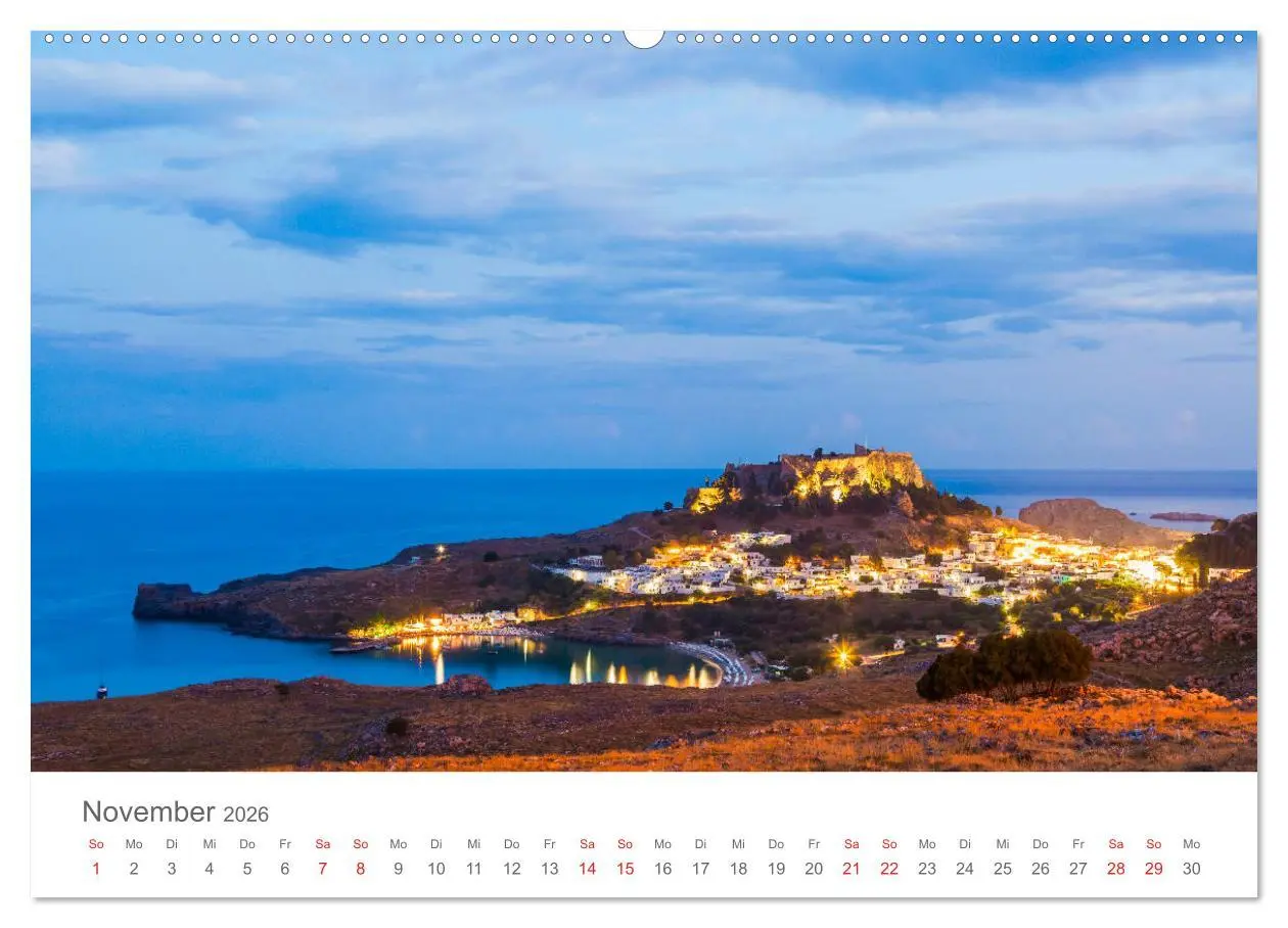 Bild: 9783457751169 | RHODOS Impressionen (hochwertiger Premium Wandkalender 2026 DIN A2...