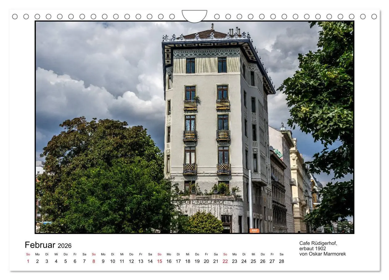 Bild: 9783457821169 | Jugendstil-Baukunst in Wien (Wandkalender 2026 DIN A4 quer),...