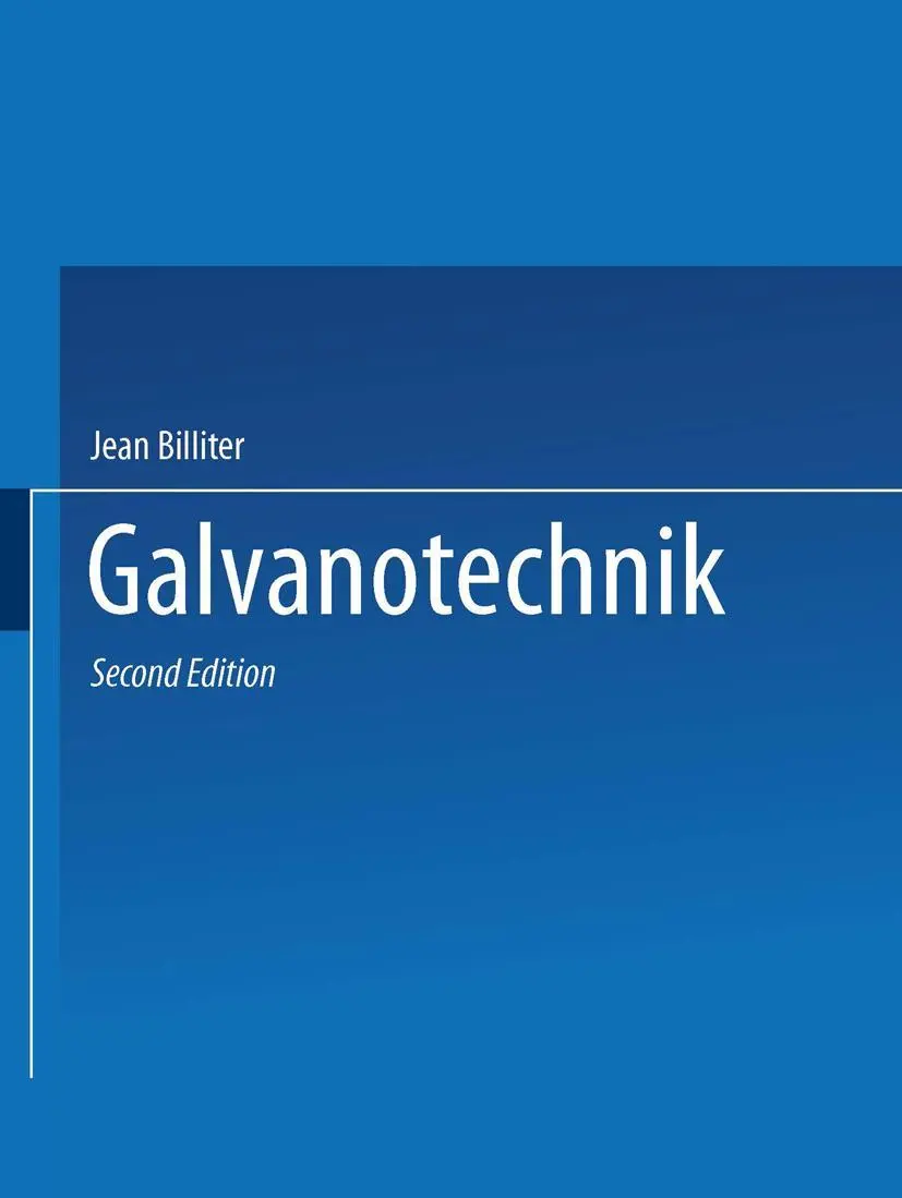 Cover: 9783709131169 | Galvanotechnik | Jean Billiter | Taschenbuch | viii | Deutsch | 2014 Cover: 9783709131169 | Galvanotechnik | Jean Billiter | Taschenbuch | viii | Deutsch | 2014
