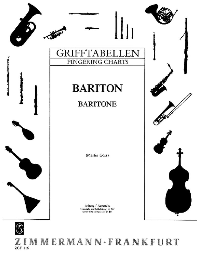 Cover: 9790010901169 | Fingering Table for Baritone in B flat | Blatt | 1992