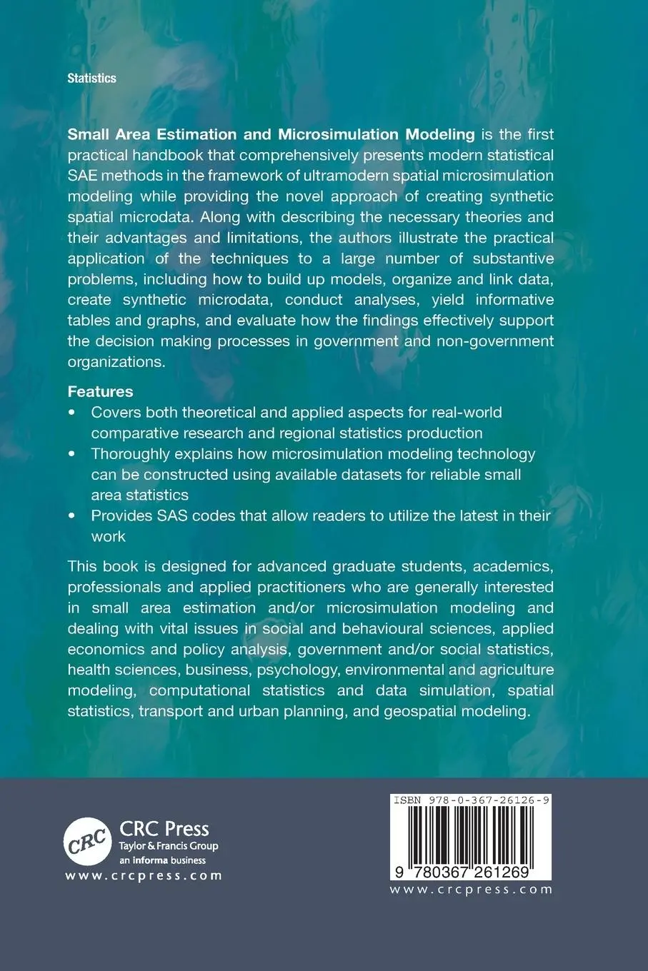 Rückseite: 9780367261269 | Small Area Estimation and Microsimulation Modeling | Rahman (u. a.)