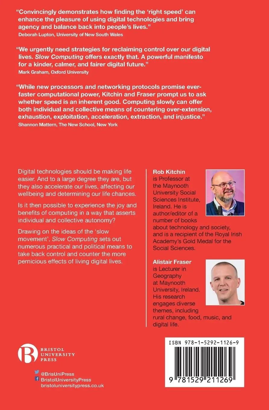 Rückseite: 9781529211269 | Slow Computing | Why We Need Balanced Digital Lives | Kitchin (u. a.)