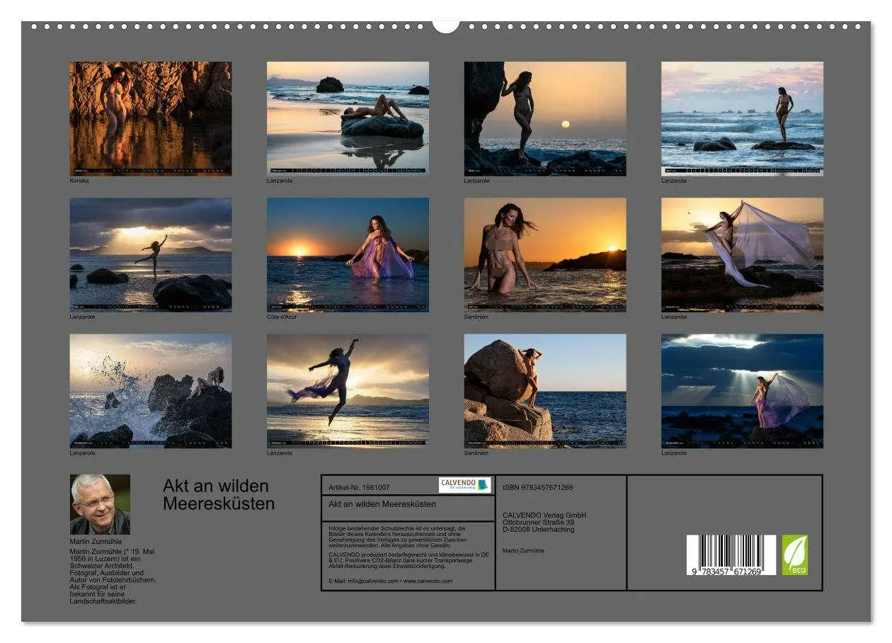 Bild: 9783457671269 | Akt an wilden Meeresküsten (Wandkalender 2026 DIN A2 quer),...