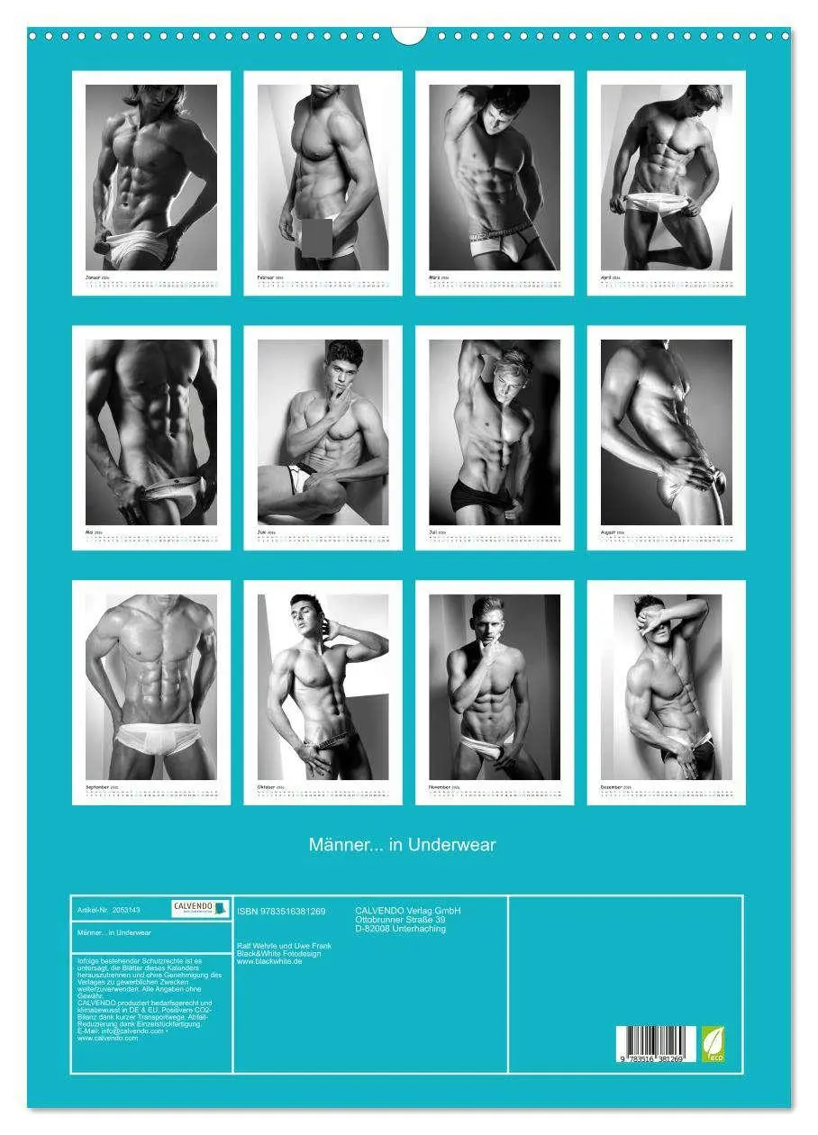 Bild: 9783516381269 | Männer... in Underwear (Wandkalender 2026 DIN A2 hoch), CALVENDO...
