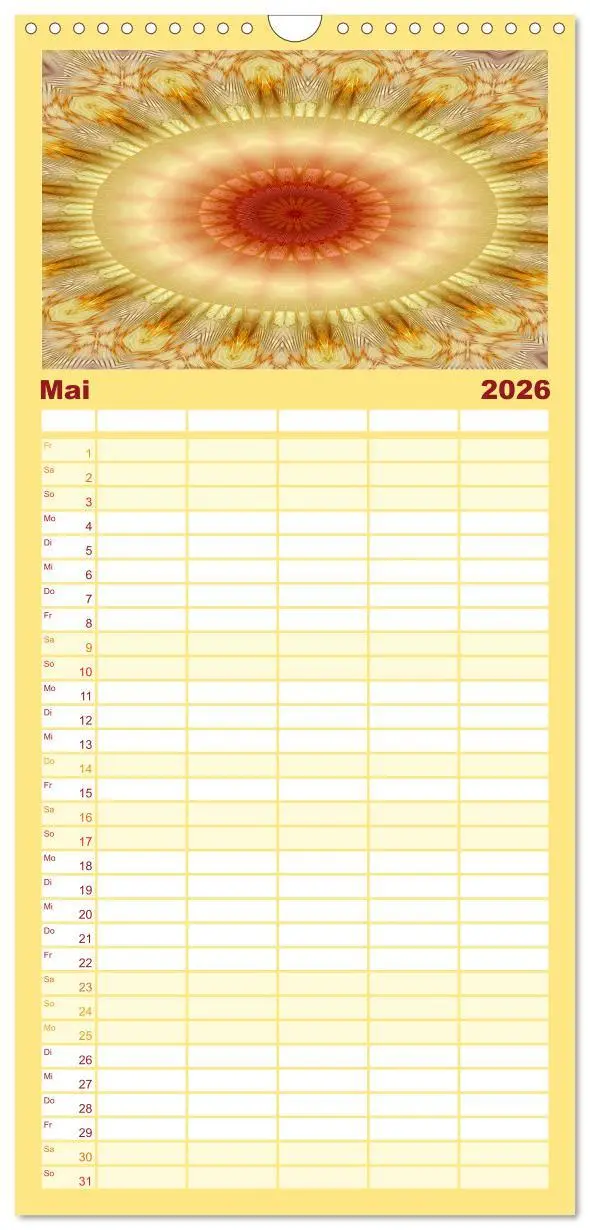 Bild: 9783516521269 | Familienplaner 2026 - Mandala Träume mit 5 Spalten (Wandkalender,...