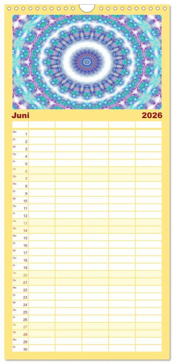 Bild: 9783516521269 | Familienplaner 2026 - Mandala Träume mit 5 Spalten (Wandkalender,...
