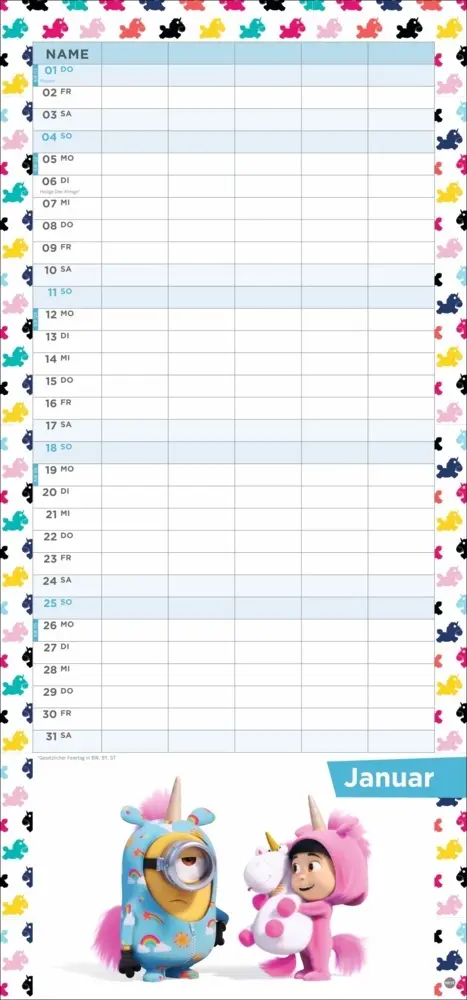 Bild: 9783756411269 | Minions Familienplaner 2026 | Heye | Kalender | Familienplaner Athesia