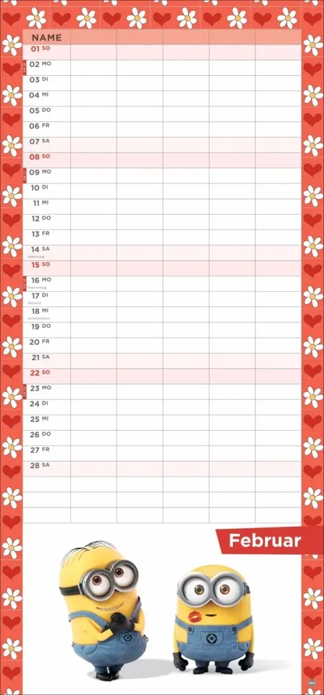 Bild: 9783756411269 | Minions Familienplaner 2026 | Heye | Kalender | Familienplaner Athesia