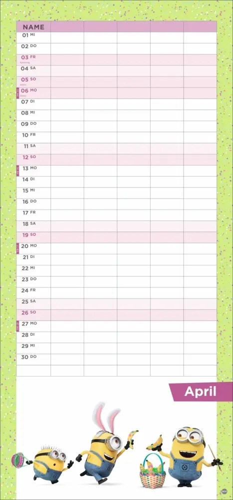 Bild: 9783756411269 | Minions Familienplaner 2026 | Heye | Kalender | Familienplaner Athesia