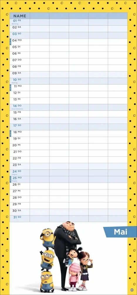 Bild: 9783756411269 | Minions Familienplaner 2026 | Heye | Kalender | Familienplaner Athesia