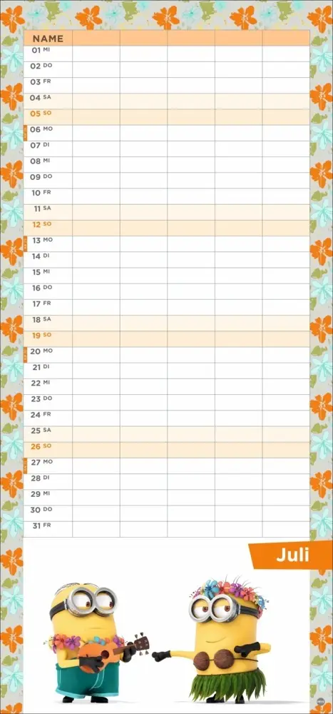 Bild: 9783756411269 | Minions Familienplaner 2026 | Heye | Kalender | Familienplaner Athesia