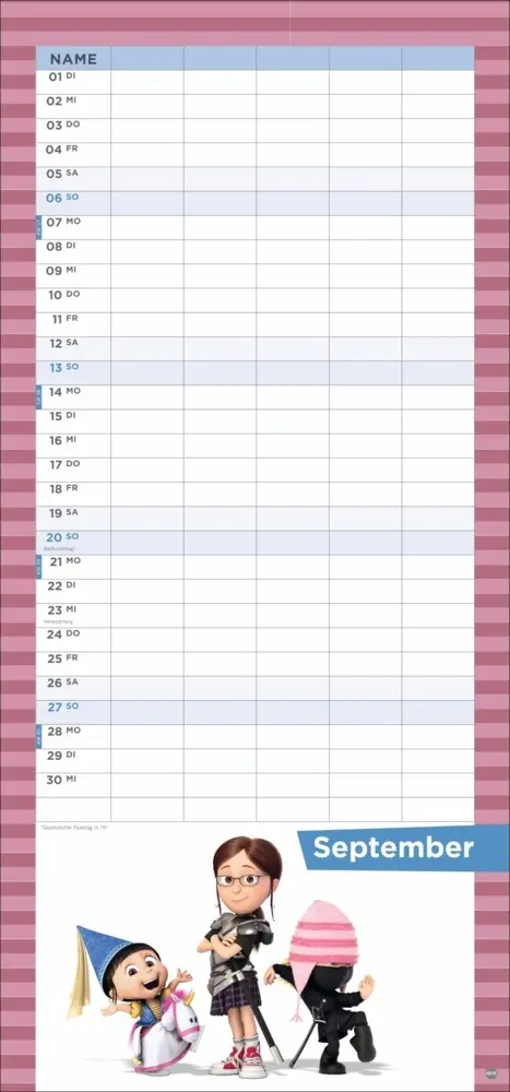 Bild: 9783756411269 | Minions Familienplaner 2026 | Heye | Kalender | Familienplaner Athesia