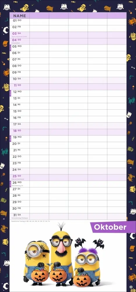 Bild: 9783756411269 | Minions Familienplaner 2026 | Heye | Kalender | Familienplaner Athesia