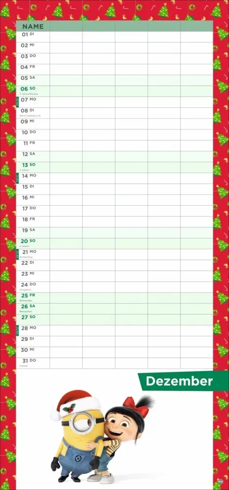 Bild: 9783756411269 | Minions Familienplaner 2026 | Heye | Kalender | Familienplaner Athesia