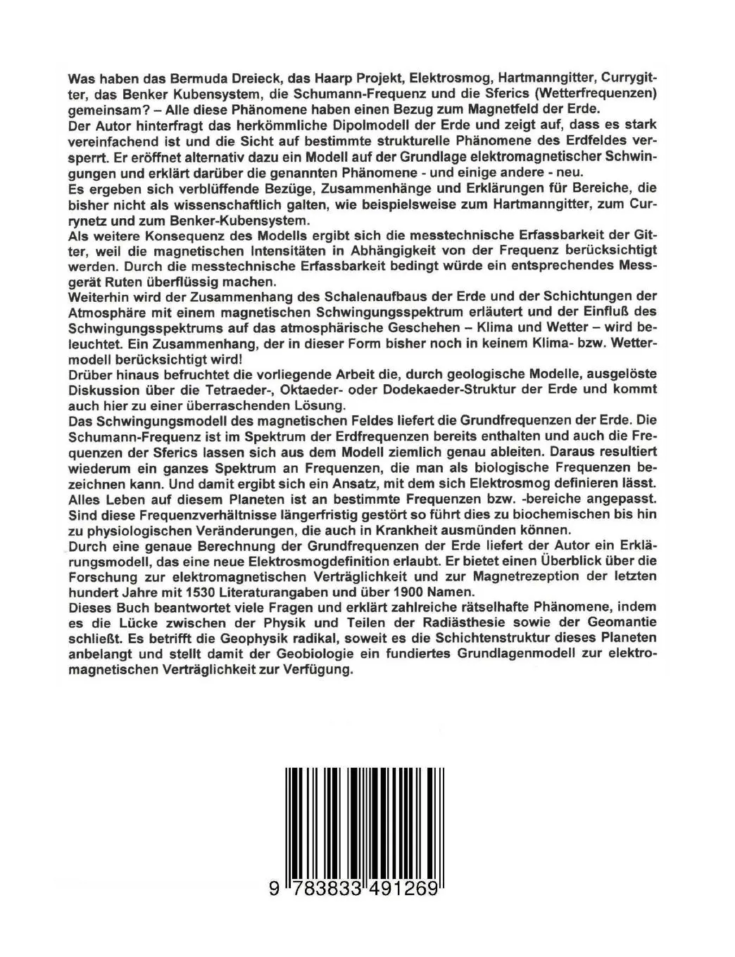 Rückseite: 9783833491269 | Gitterstrukturen des Erdmagnetfeldes | Klaus Piontzik | Taschenbuch