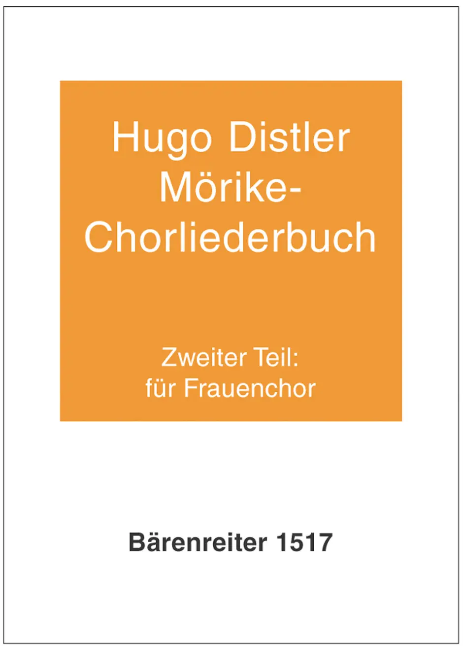 Cover: 9790006411269 | Mörike-Chorliederbuch Teil 2, 12 Sätze für Frauenchor Partitur | Buch