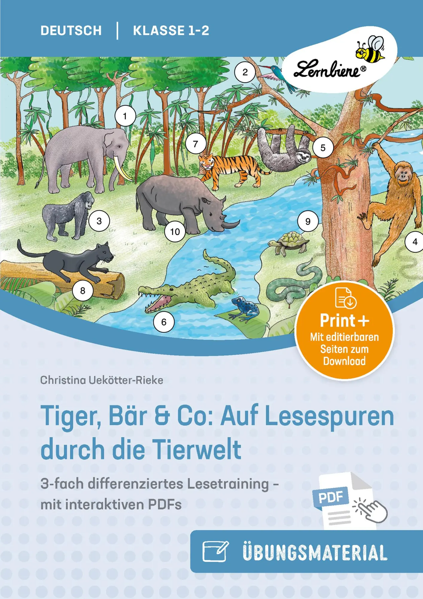 Cover: 9783746811369 | Tiger, Bär &amp; Co: Auf Lesespuren durch die Tierwelt | Uekötter-Rieke