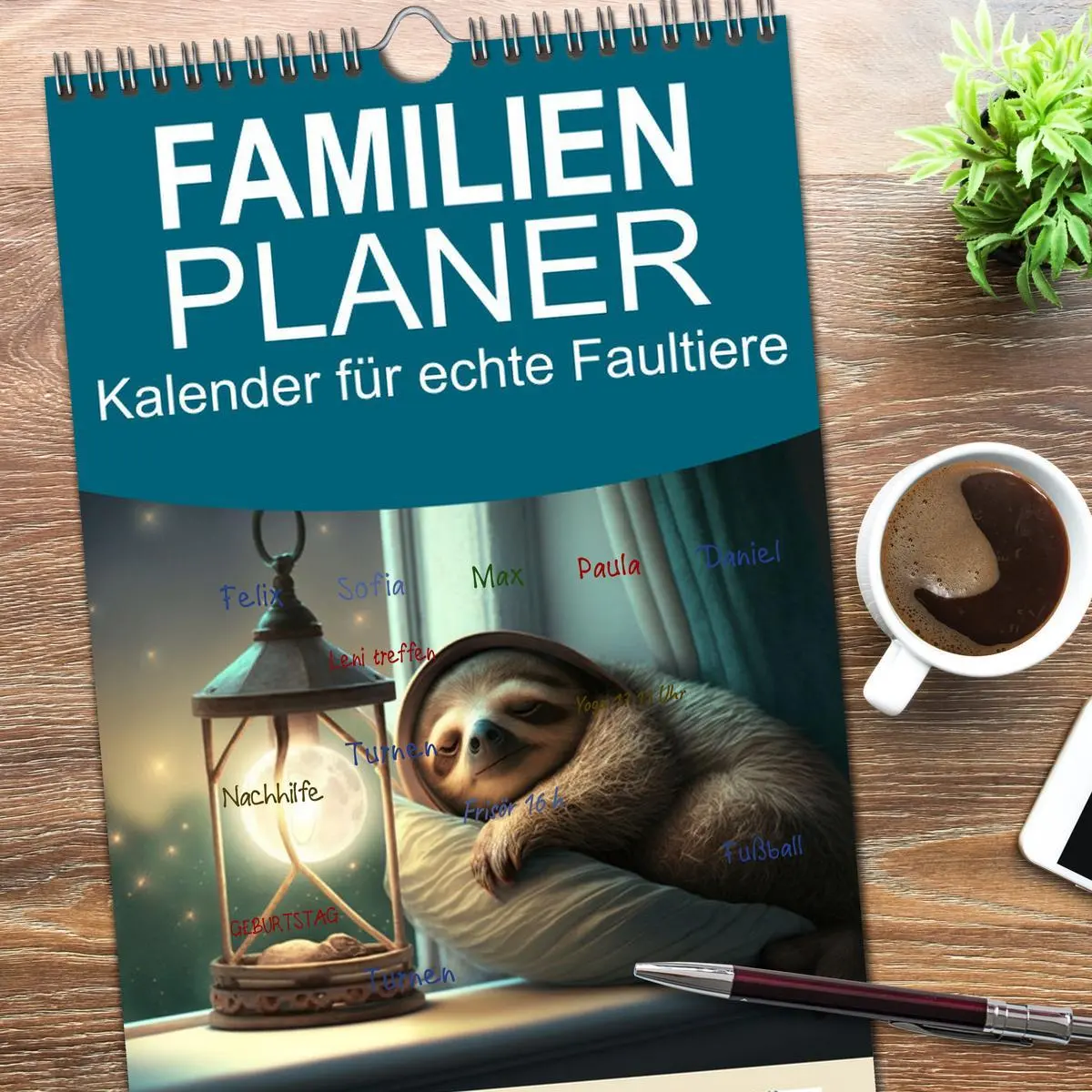 Bild: 9783516501469 | Familienplaner 2026 - Der Kalender für echte Faultiere mit 5...