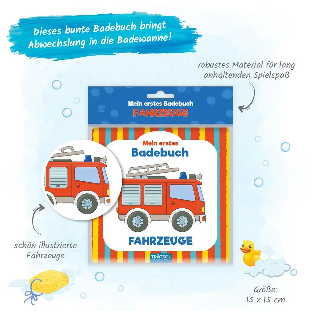 Bild: 9783965521469 | Trötsch Mein erstes Badebuch Fahrzeuge | Trötsch Verlag | Buch | 6 S.