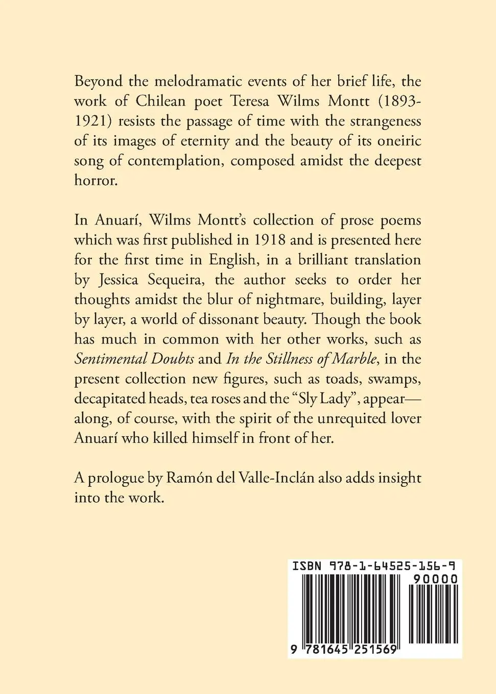 Rückseite: 9781645251569 | Anuarí | Teresa Wilms Montt | Taschenbuch | Englisch | 2024