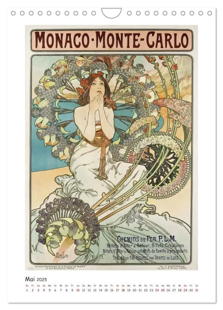 Bild: 9783435861569 | Alfons Mucha - Eine Hommage in zwölf Monaten (Wandkalender 2025 DIN...