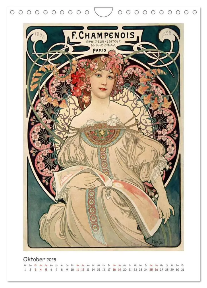 Bild: 9783435861569 | Alfons Mucha - Eine Hommage in zwölf Monaten (Wandkalender 2025 DIN...