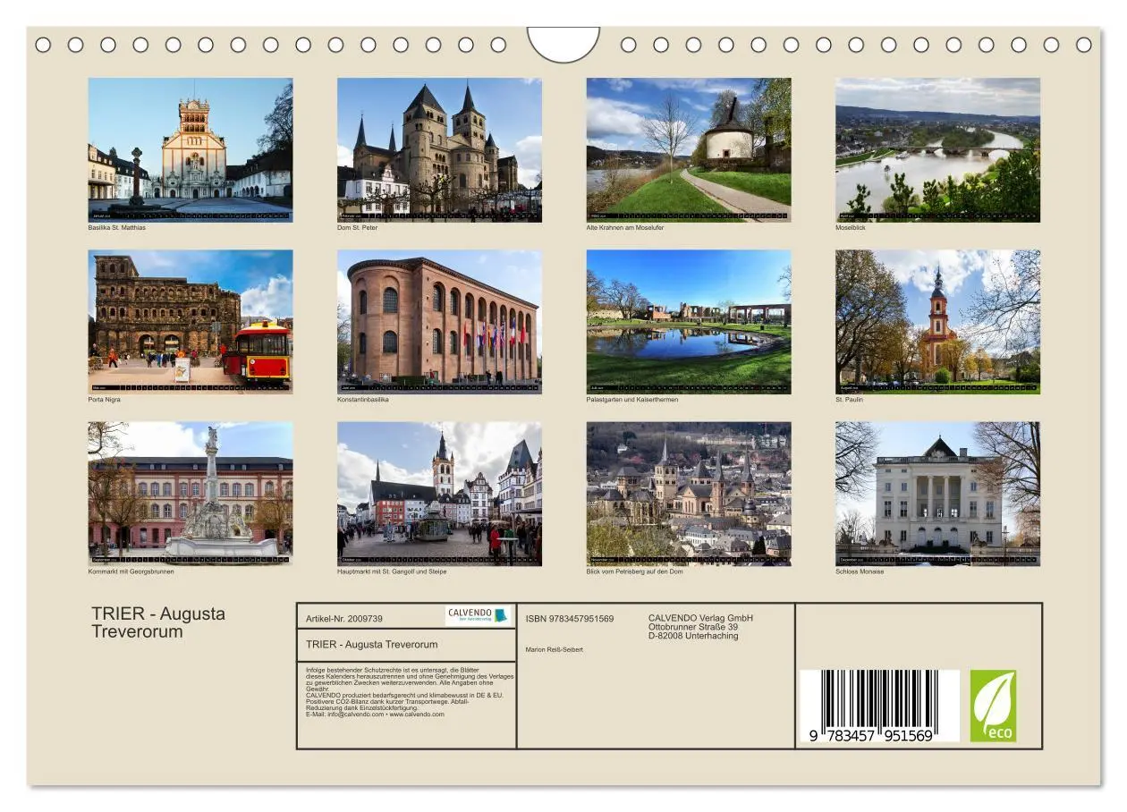 Bild: 9783457951569 | TRIER - Augusta Treverorum (Wandkalender 2026 DIN A4 quer),...