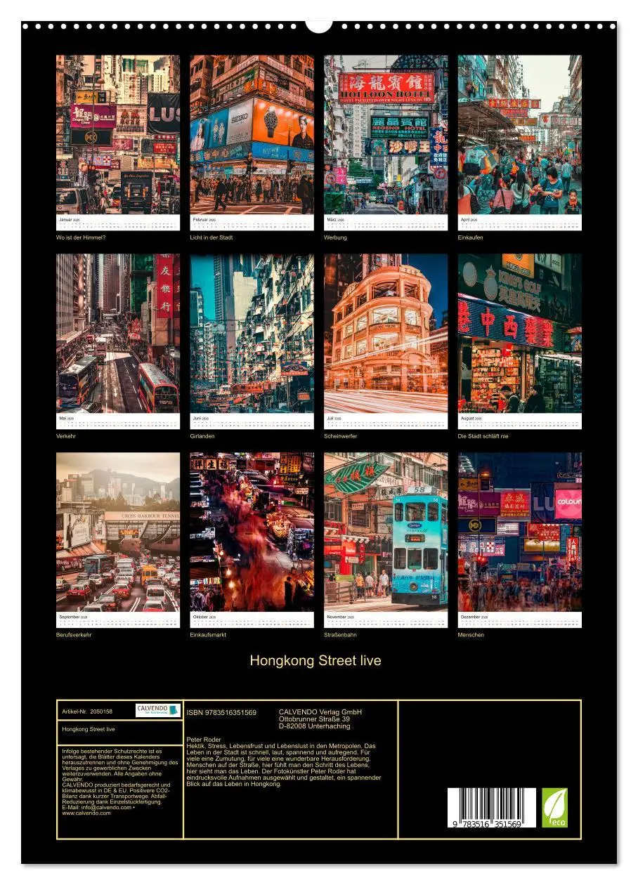 Bild: 9783516351569 | Hongkong Street live (hochwertiger Premium Wandkalender 2026 DIN A2...
