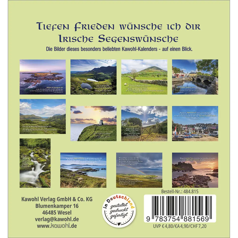 Bild: 9783754881569 | Tiefen Frieden wünsche ich dir 2026 | Kalender | Spiralbindung | 14 S.