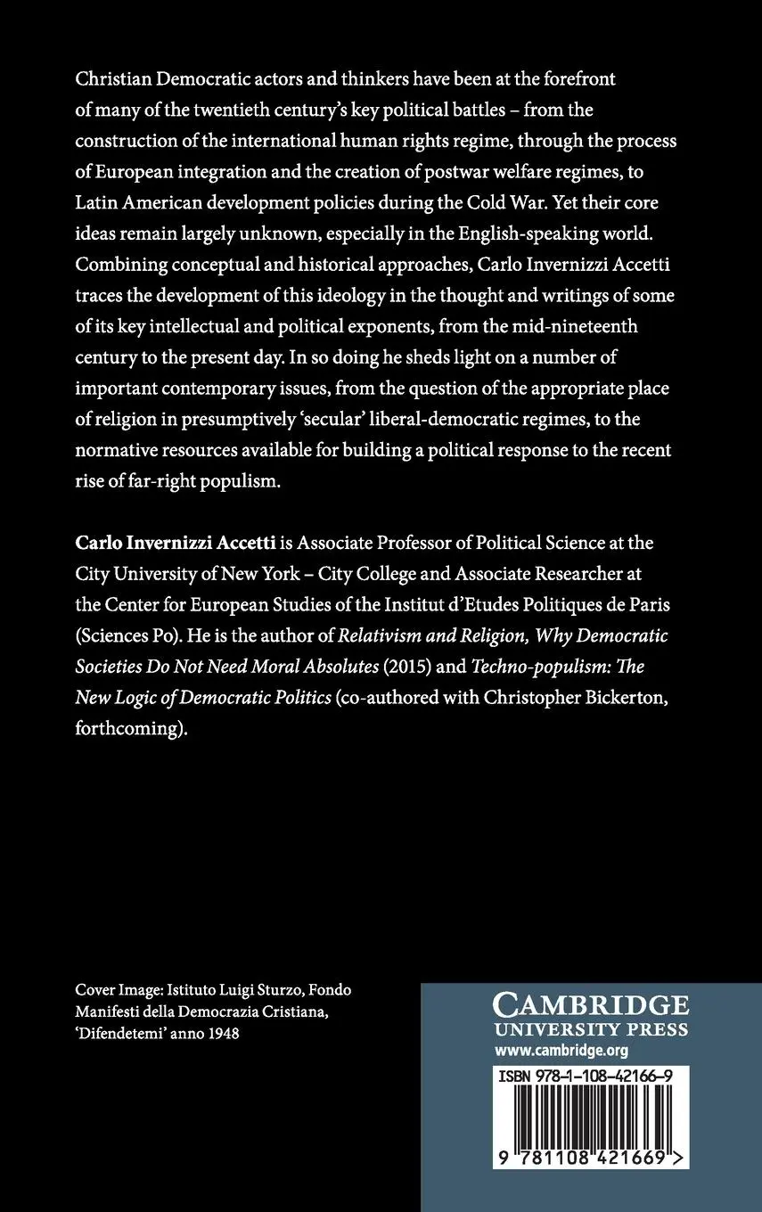 Rückseite: 9781108421669 | What is Christian Democracy? | Carlo Invernizzi Accetti | Buch | 2019
